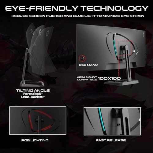 34 Inch Curved WQHD Gaming Monitor - GOC34WQHD100VA 34 in 3440x1440