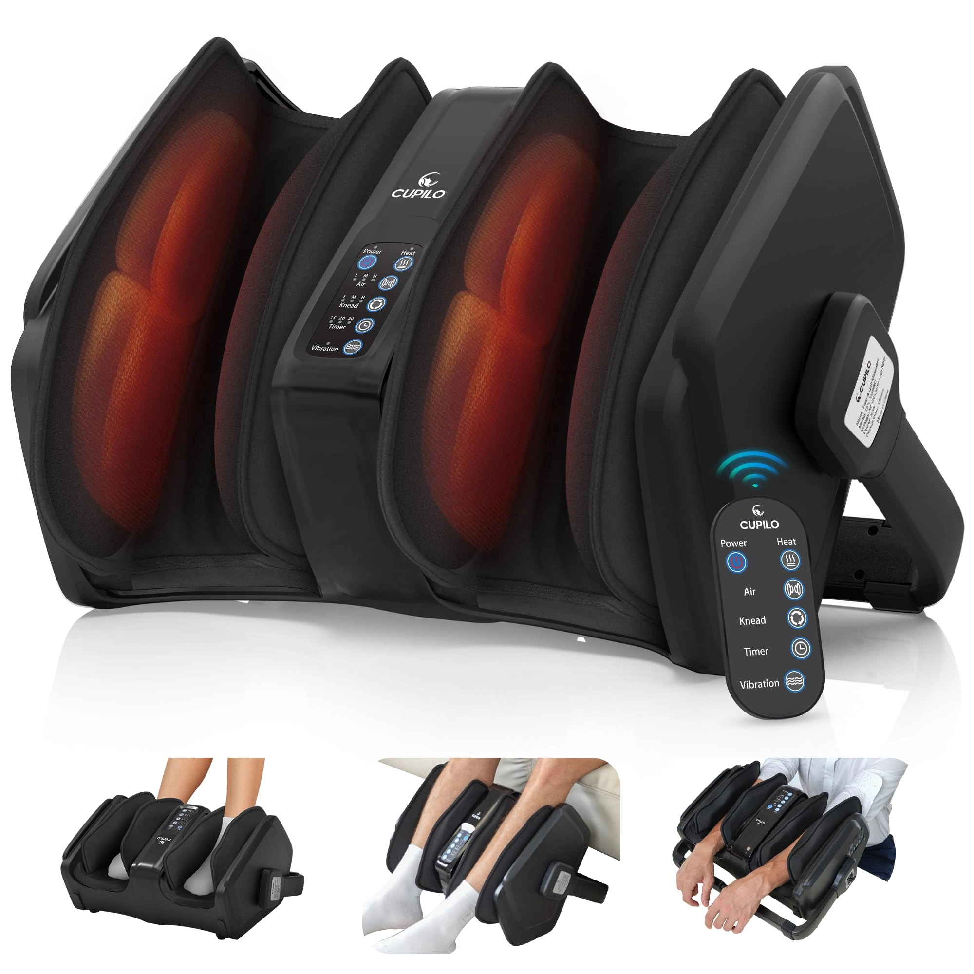 CuPiLo Shiatsu Foot Massager - Heat Multi-Level Compression
