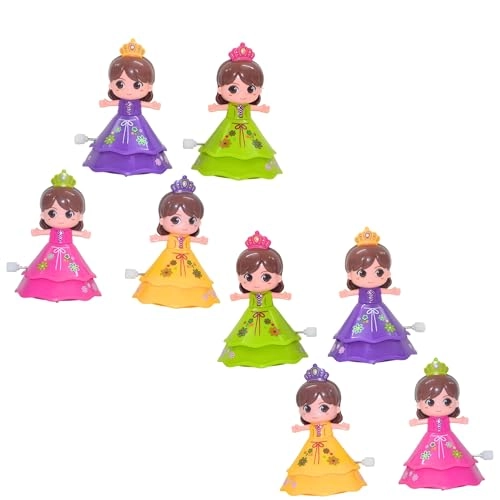 Crackles Wind Up Spin Doll - Pack of 8 Dancing Princess Ages 3+