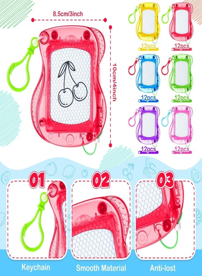 Mini Magnetic Drawing Board - 72 pcs Backpack Keychain Clip