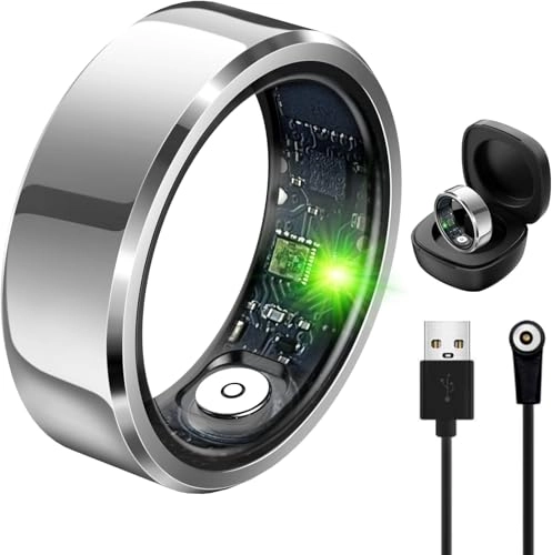 Smart Ring - IP68 Heart Rate + Charging Case - 300 mah battery