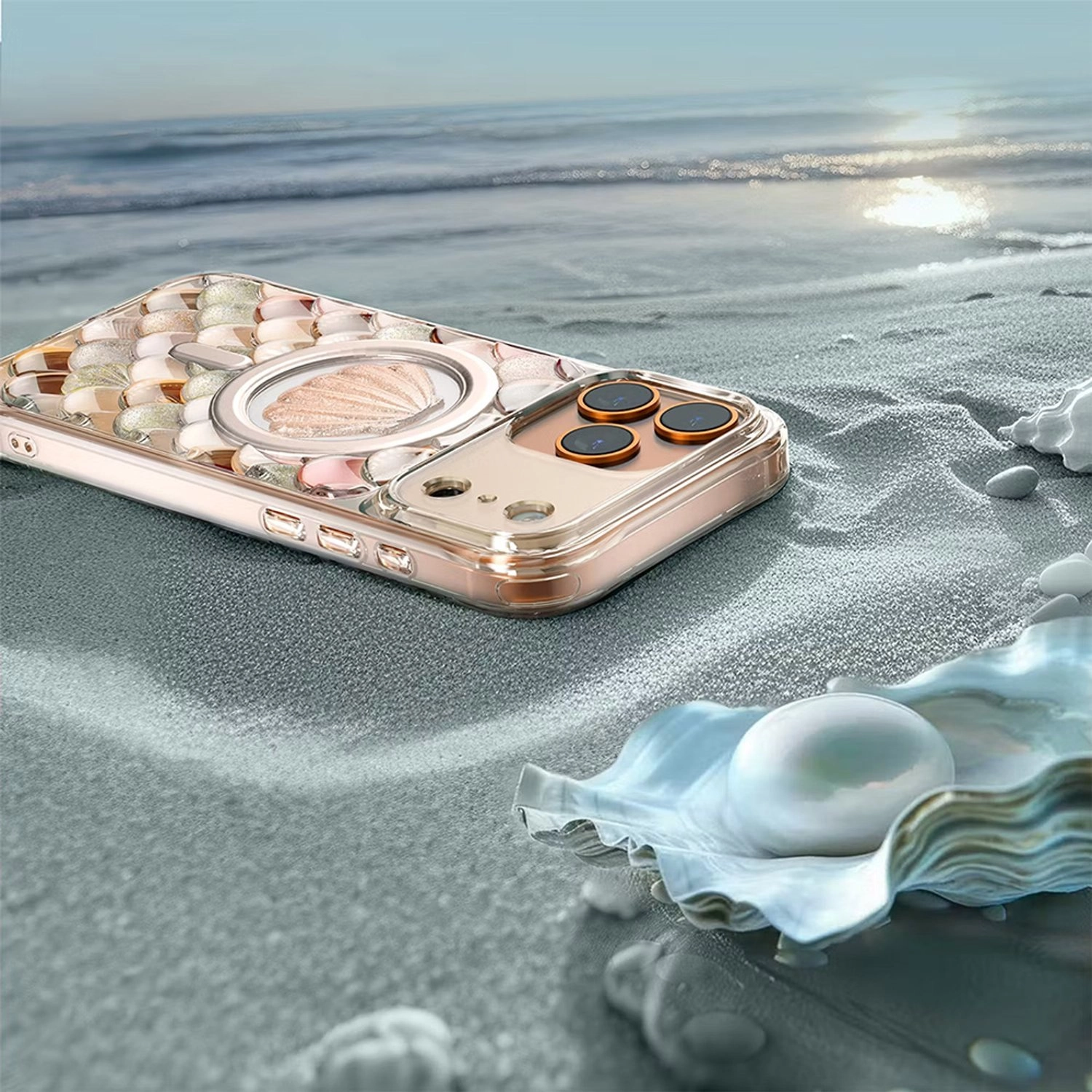 Pearl 3D Ocean Case with MagSafe for iPhone 17 Pro