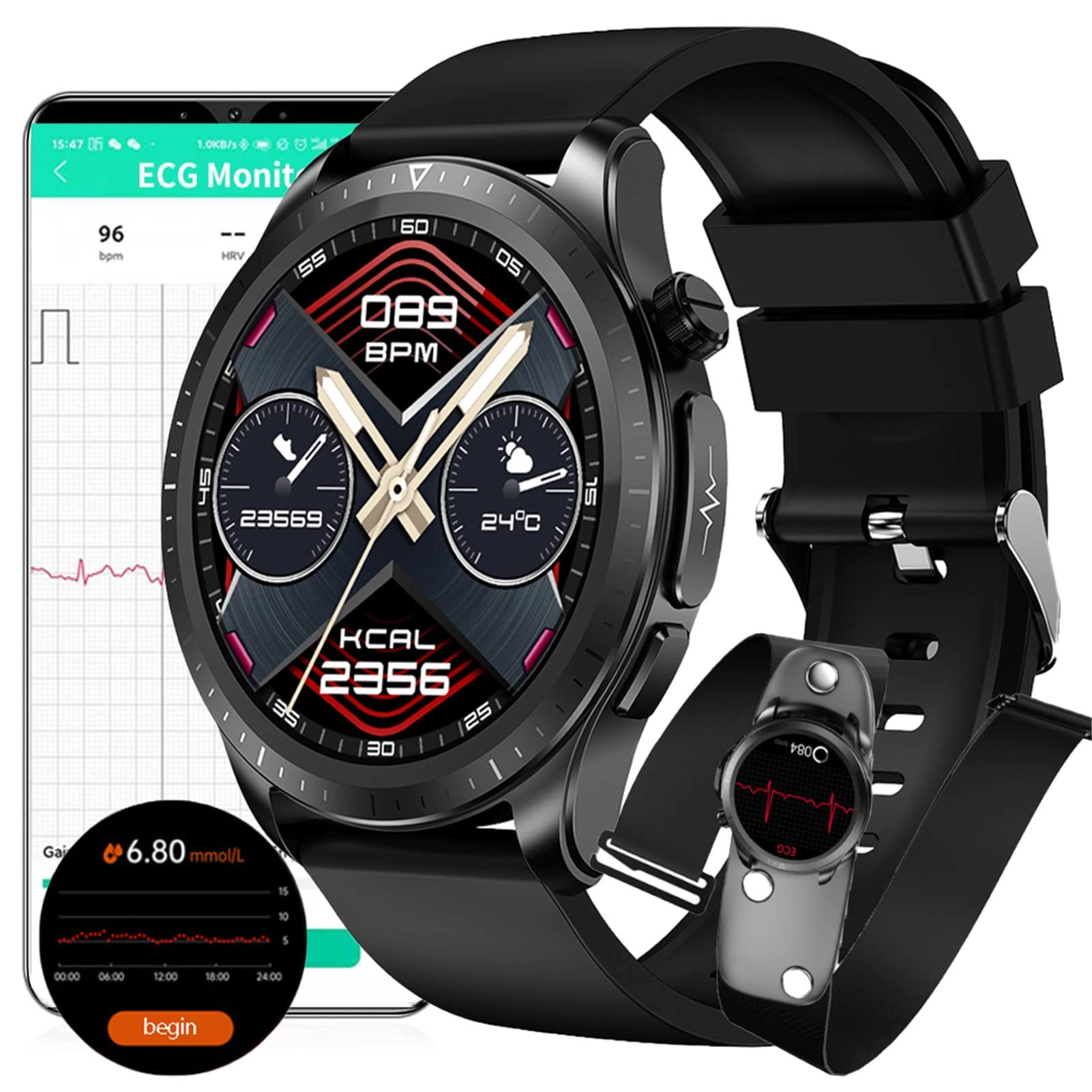 blood Glucose Smart Watch - 1.39 inch IP68