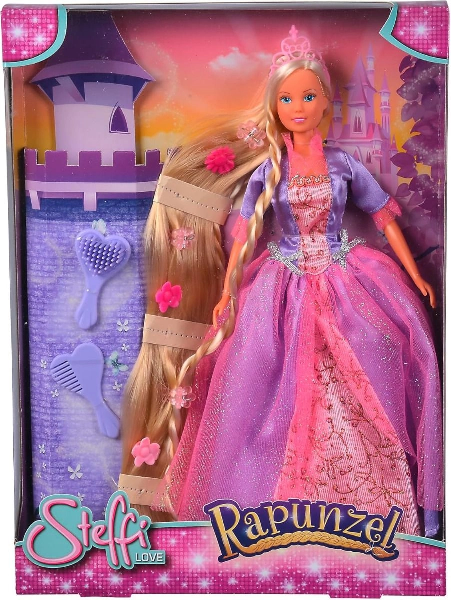 Rapunzel Fashion Doll - ultra long hair pink dresses Ages 3+