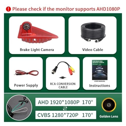 Brake Light Reverse Camera - Night vision Wire