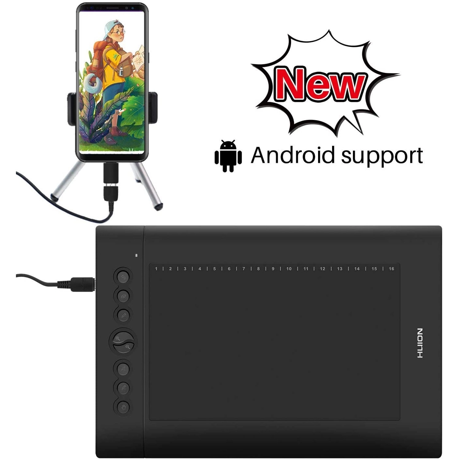 HUION H610 Pro V2 - 13.9 X 9.65 millimeter 8192