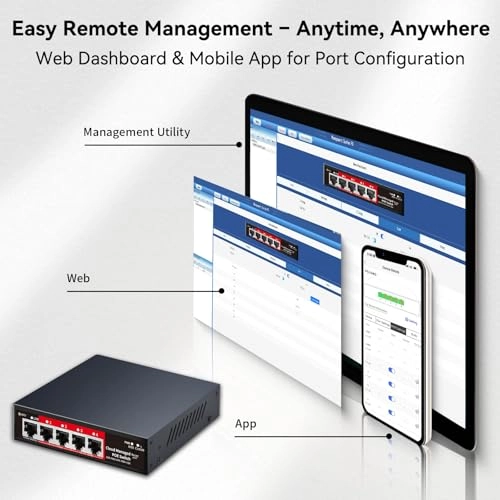 5 Port PoE+ Switch