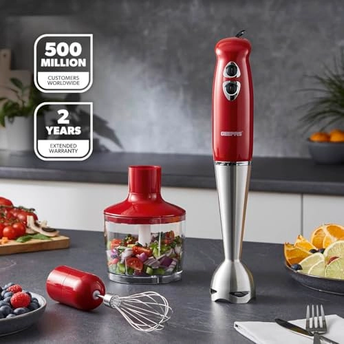 GHB6136 - 3-IN-1 Hand Blender Stainless Steel Blades 2 Speeds