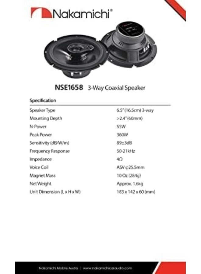 NSE1658 - 6.5-Inches 3-way coaxial