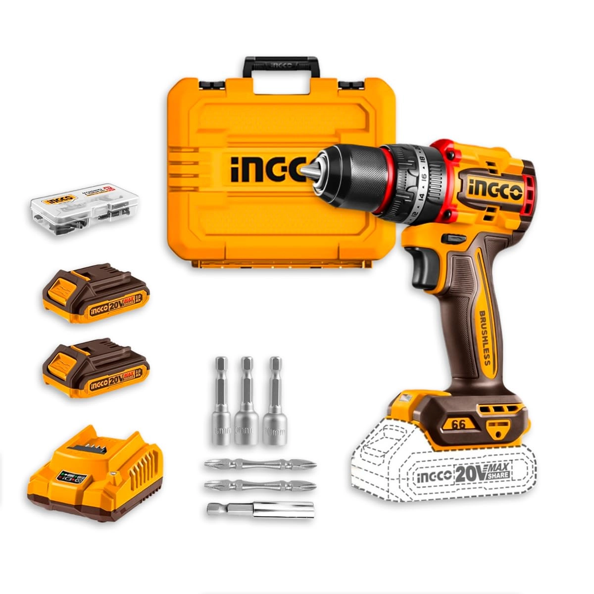 Ingco Screwdriver Drill - 2Ah