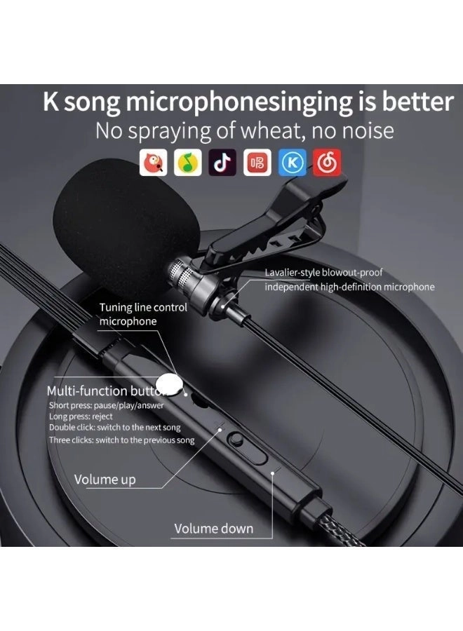 Lavalier / Lapel Microphone - Wired Earphone