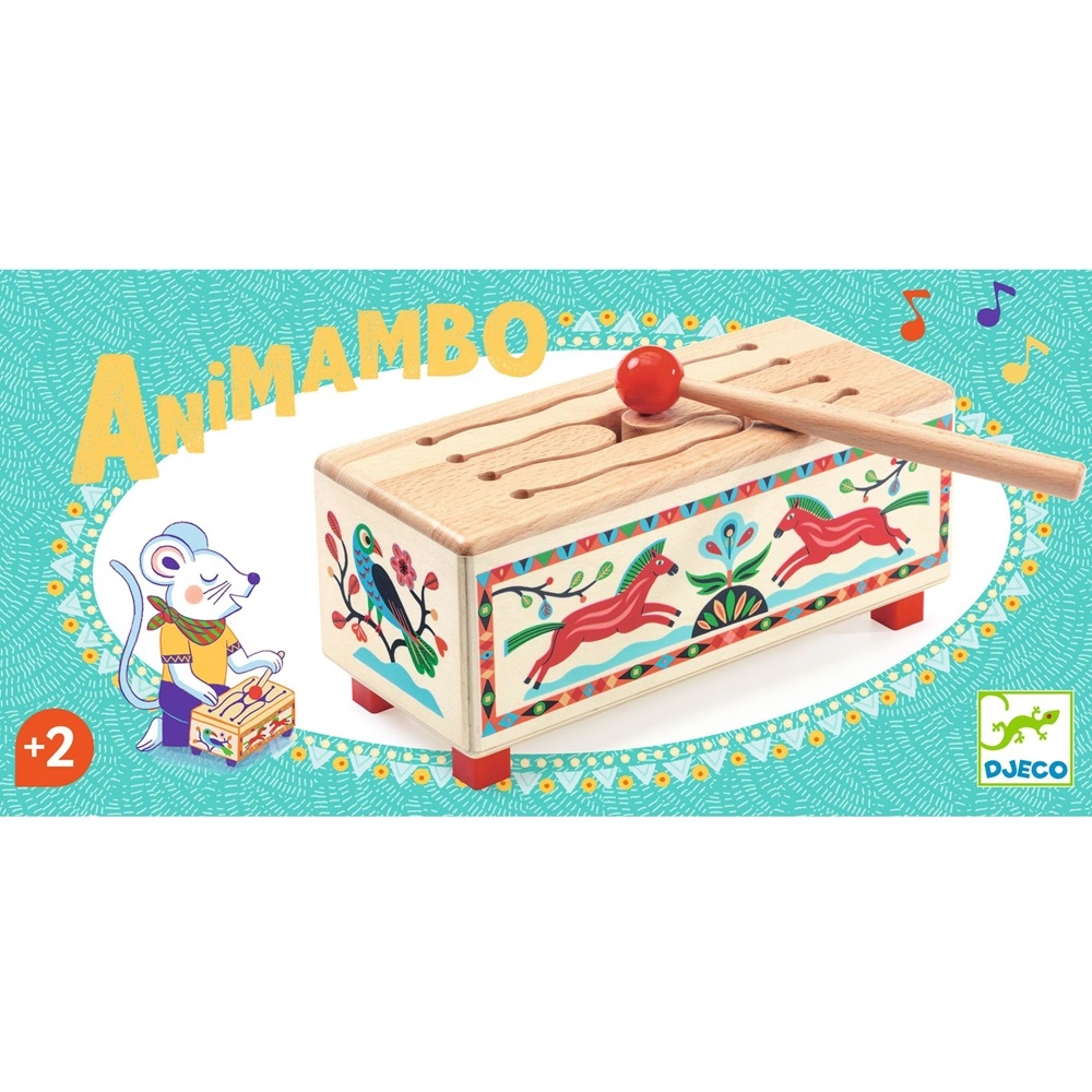 Animambo Wooden Drum - Suitable for 2 years & above