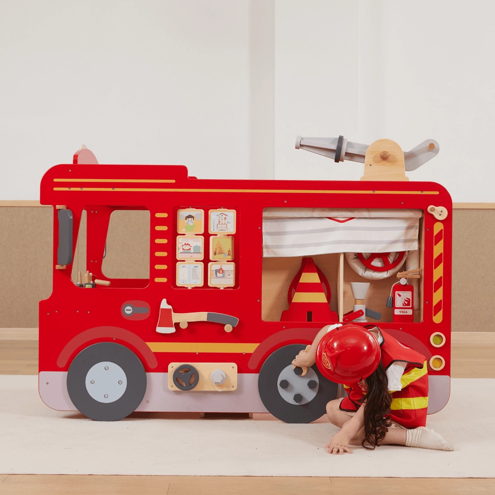 Super Fire Engine Wooden Pretend Toy Set (29464294-44712)