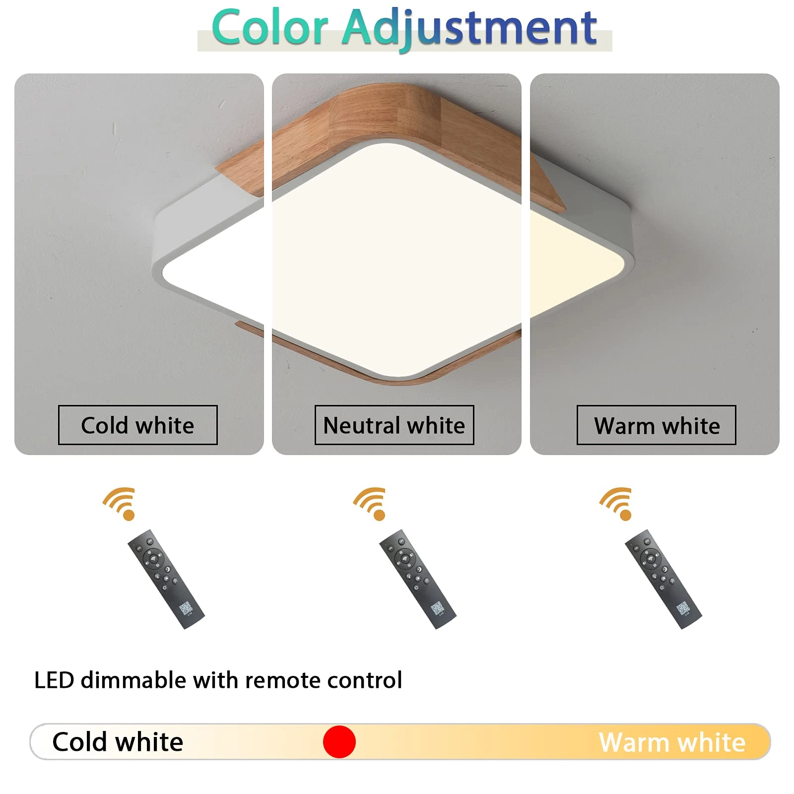 Flush Ceiling Light - 6000K 4000K 3000K Dimmable