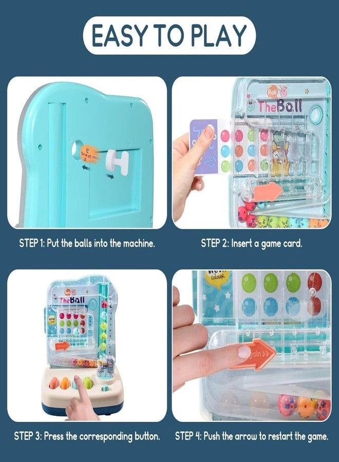 Roll The Ball - Age 3 4 5 6 7 12 Puzzle Cards & 12 Balls