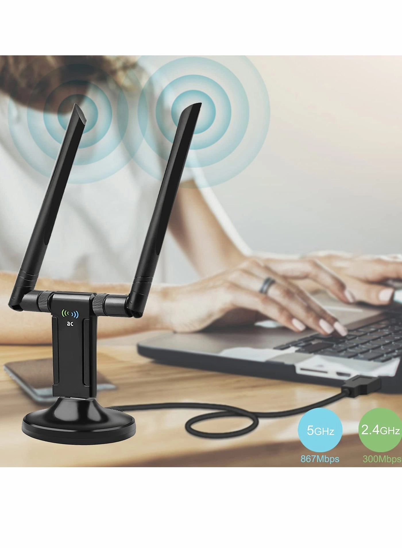 Wireless USB WiFi Adapter - 2.4G/5G USB 3.0