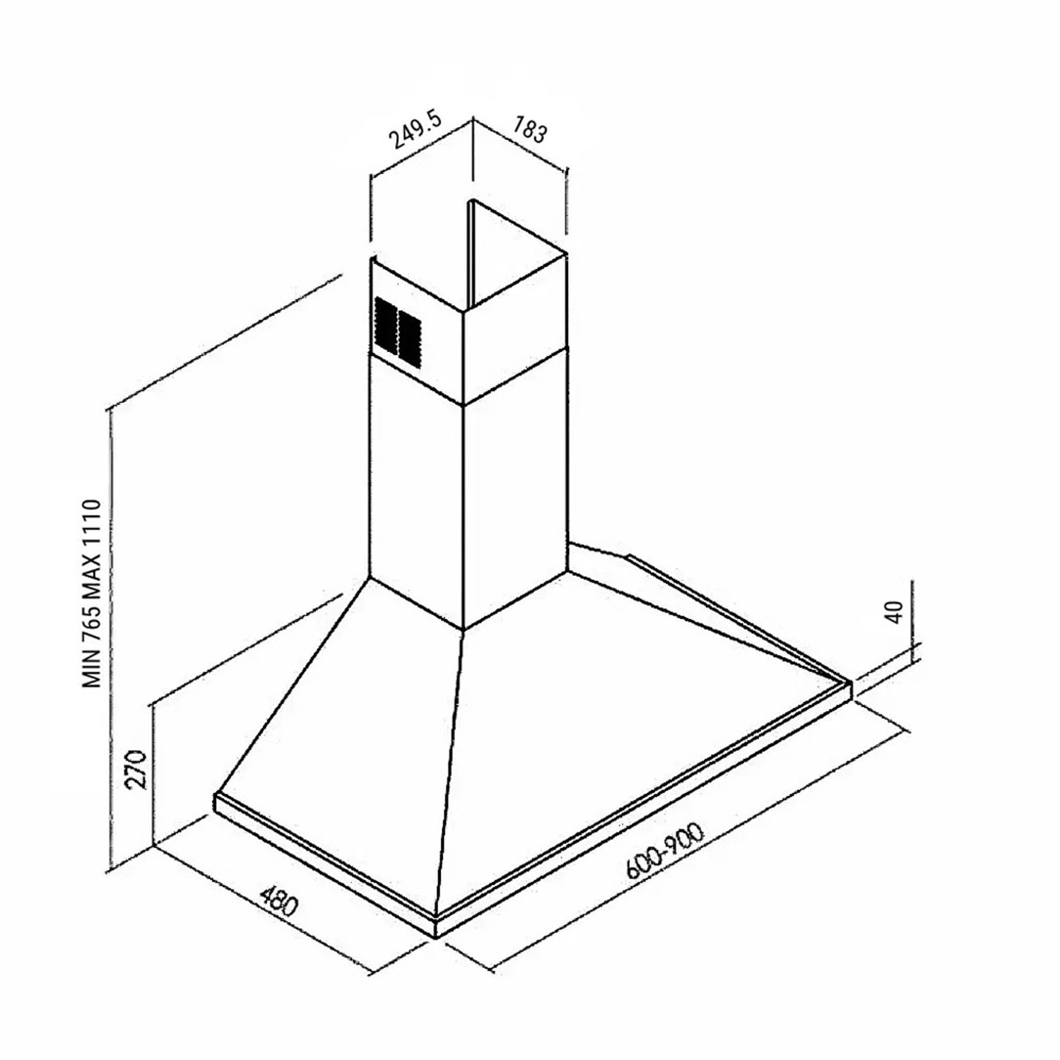 SMH90PIX - 800 cubic metre per hour 1110 millimeter
