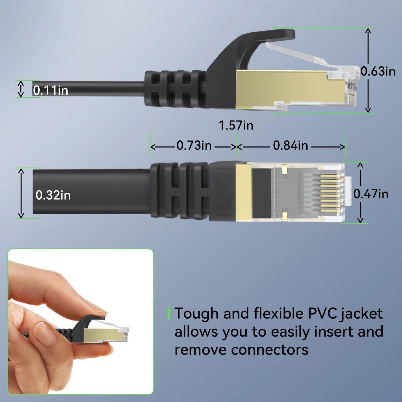 Cat 8 Ethernet Cable - 30 FT