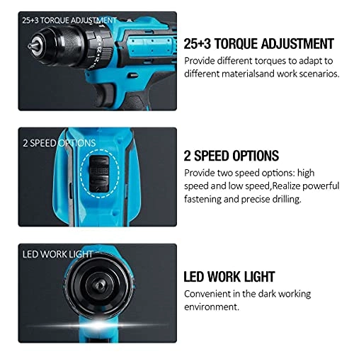 3 in 1 Electric Hammer Drill - Cordless 25+3 N.m 10mm