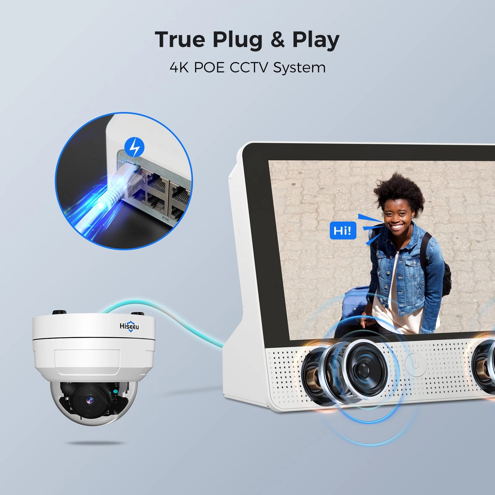 4K PoE Camera System - 8 cameras 16 channels 8MP