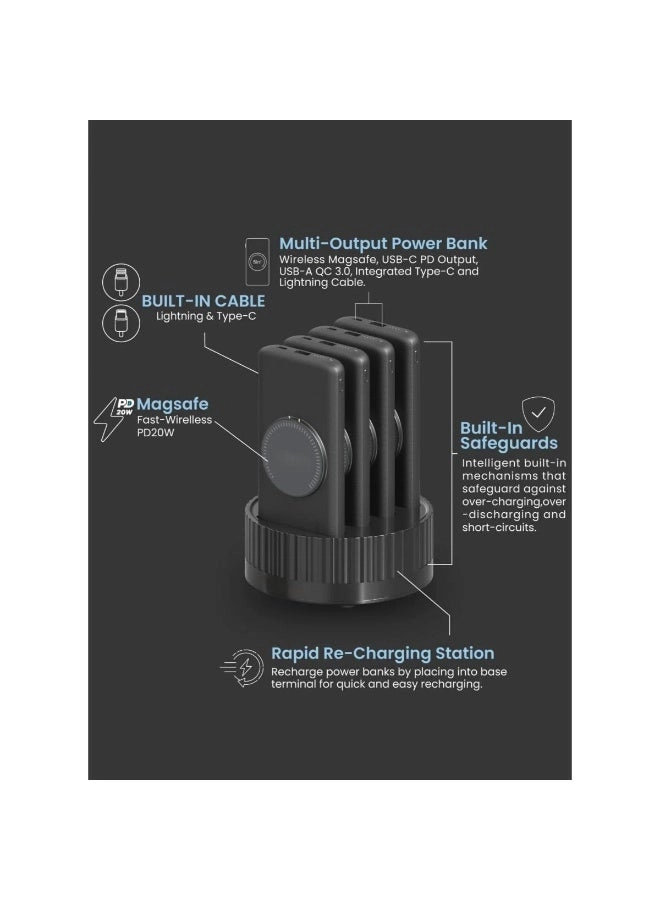 Power Bank - 10000mAh + Power Bank Terminal - MagSafe 15W 20W