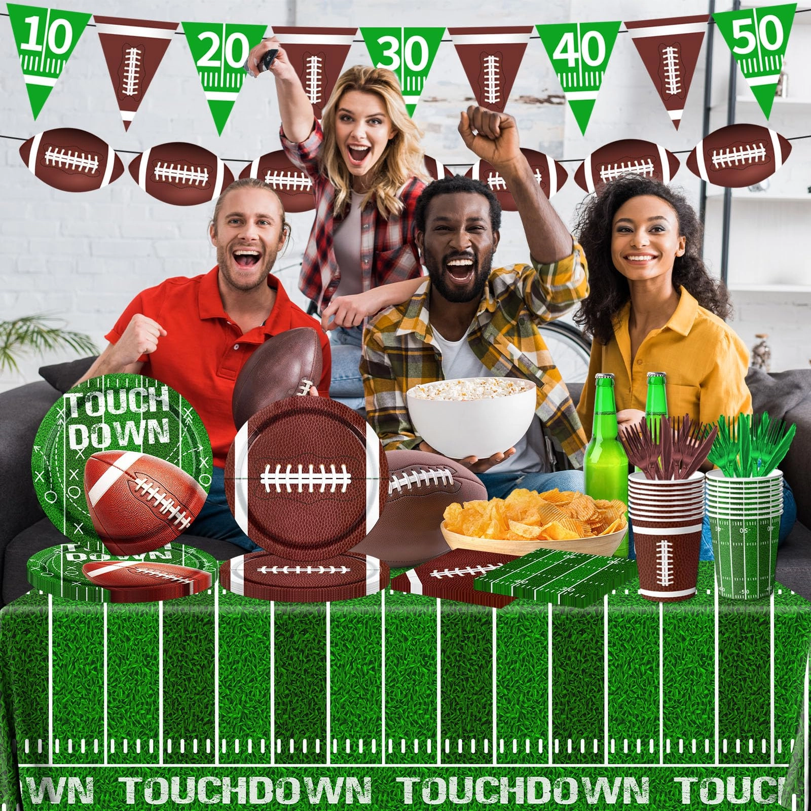 Football Birthday Party Decorations - 191Pcs Birthday