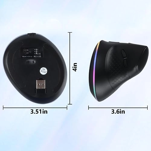 Vertical Ergonomic Mouse - Bluetooth/USB