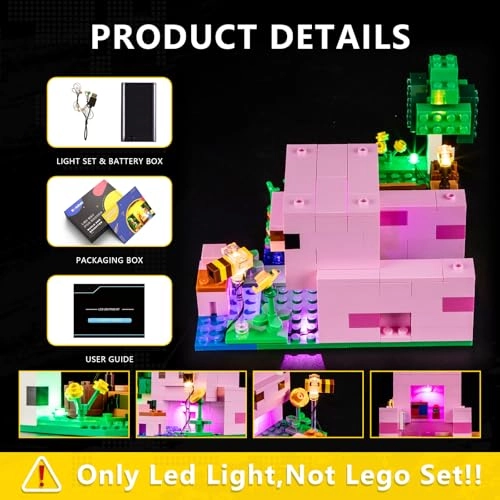 Light Kit for LEGO Baby Pig House 21268 - Plastic Minecraft 1
