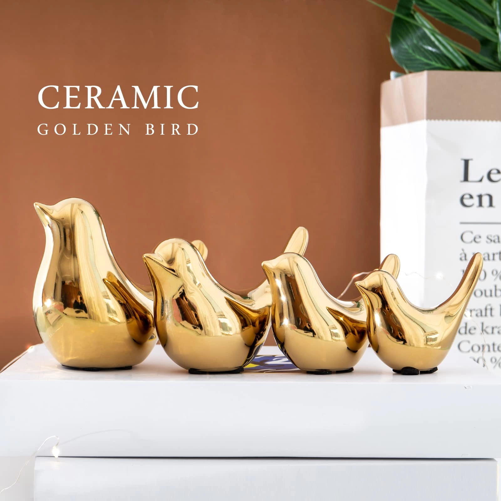 White Birds Statues - Ceramic