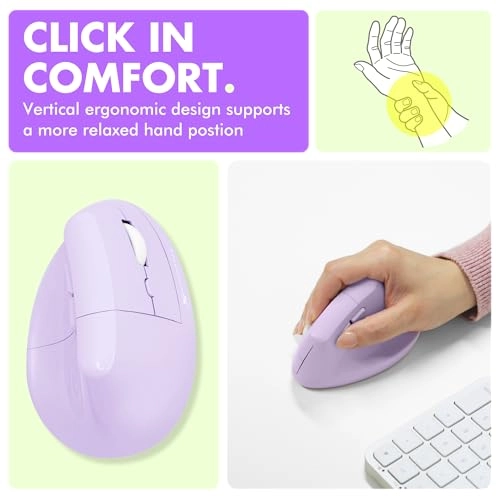 Vertical Ergonomic Mouse - 2.4G wireless receiver Bluetooth