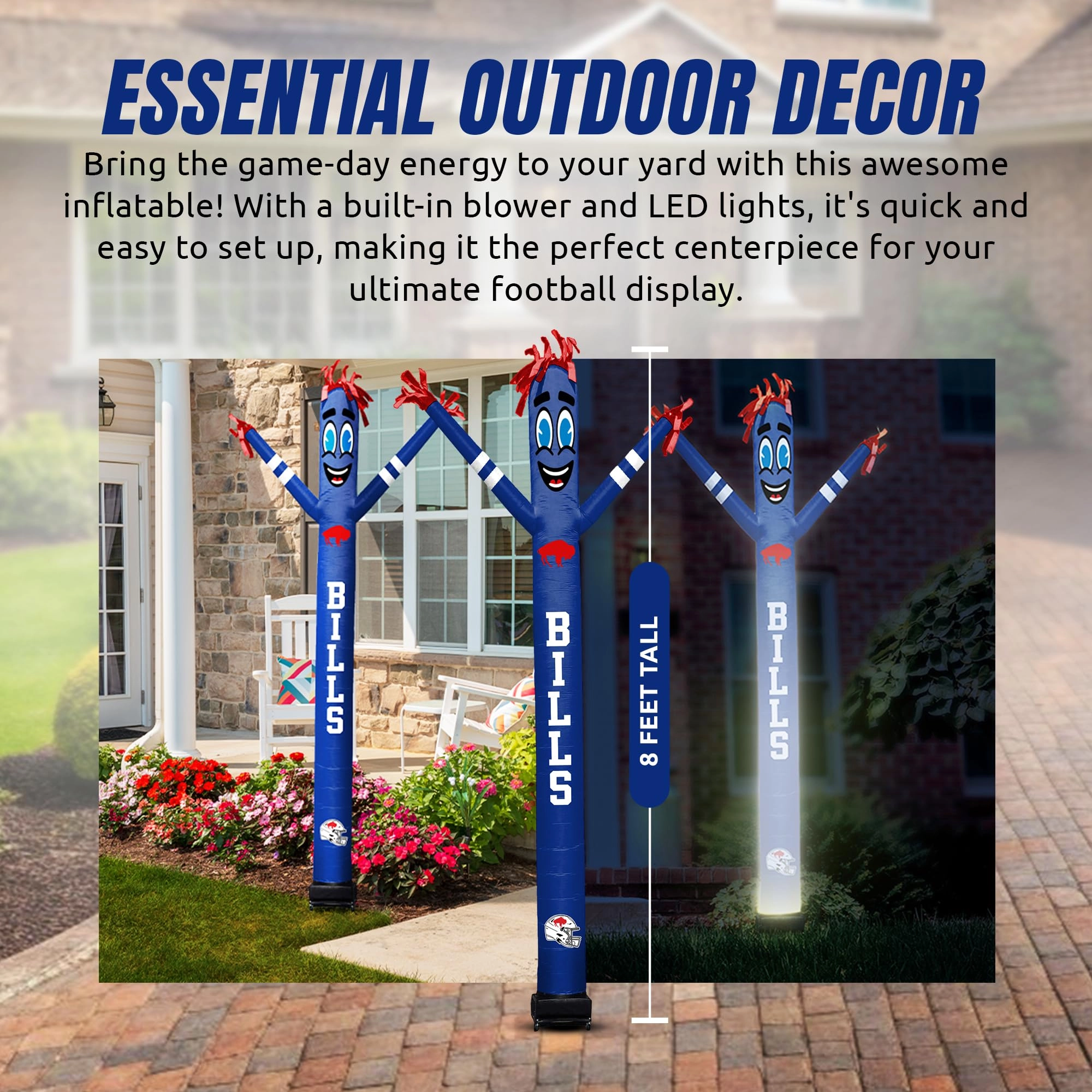 Crazy Sports Fan-Retro - 8 feet LED lights Built-in blower
