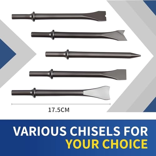 Pneumatic Chisel Hammer - 2500 Blows/min 7PCS Kit