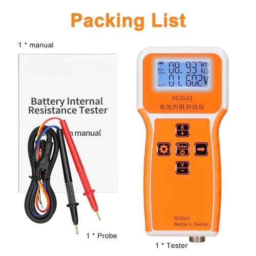 Portable Handheld Battery Voltage Tester - 5 times/second 1000mAh