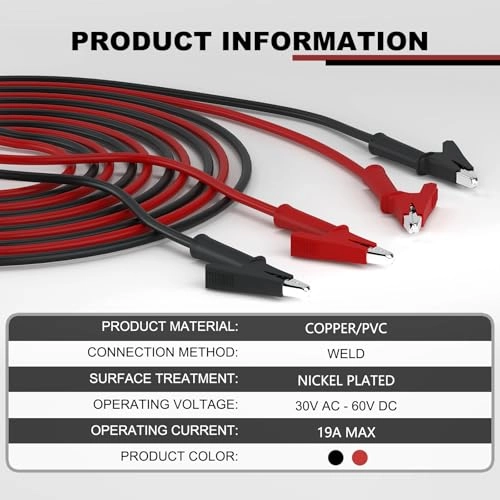 Alligator Clips Test Lead - 15A
