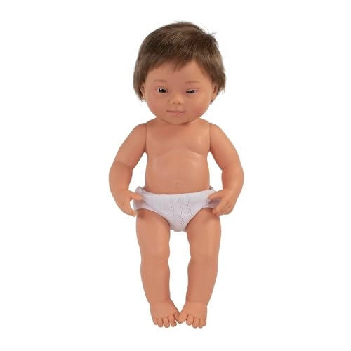 Anatomically Correct Baby Doll - 15" Caucasian Boy Down Syndrome