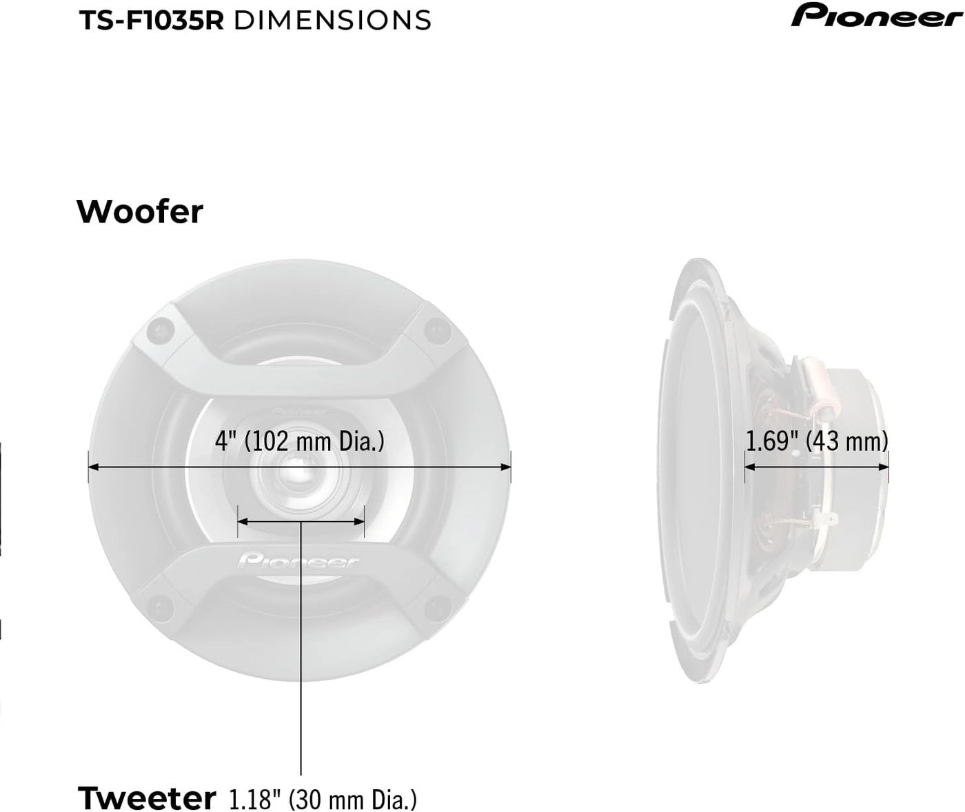 TS-F1035R - 4" 2-Way Coaxial
