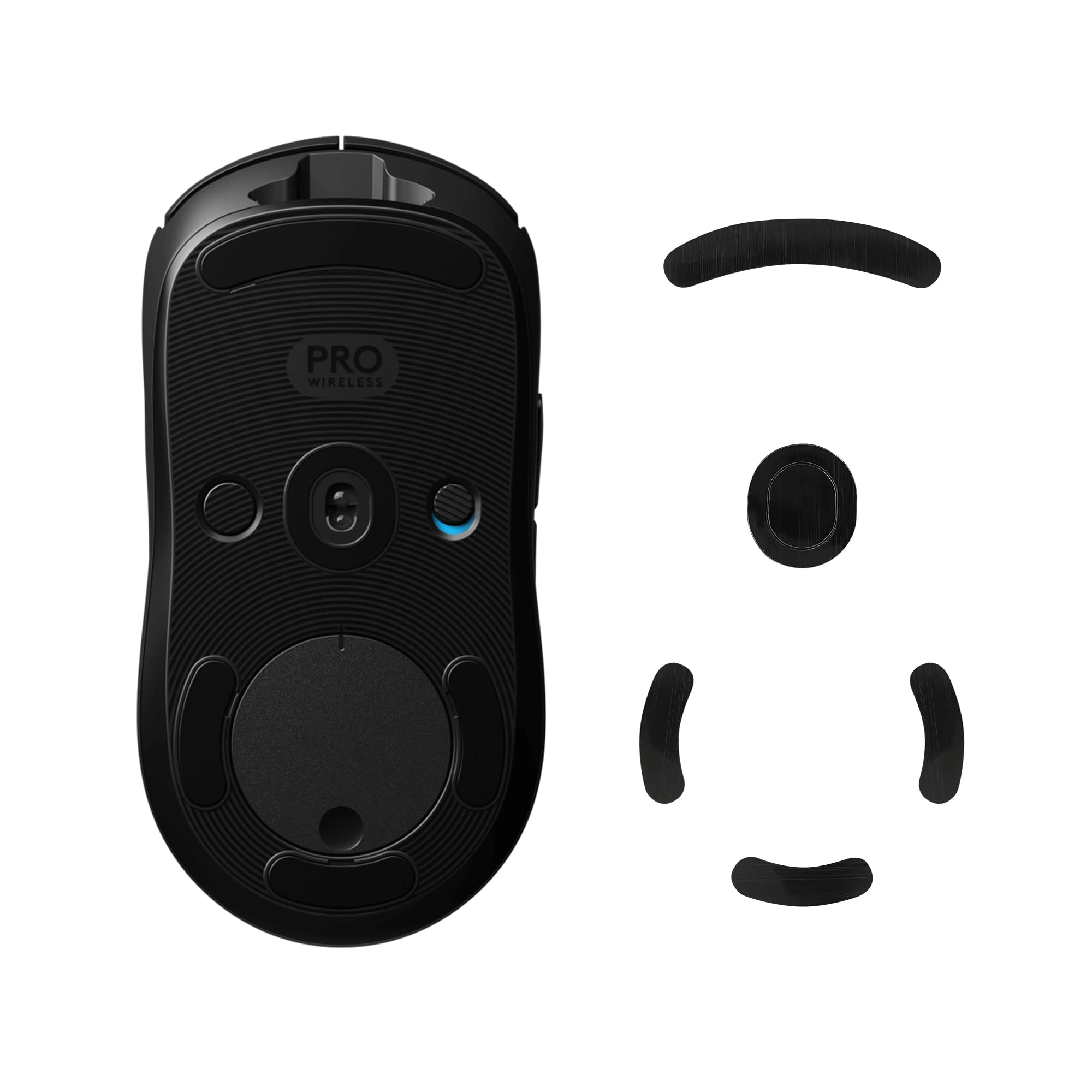 kwmobile Mouse Feet Replacement - Wireless Gaming Black