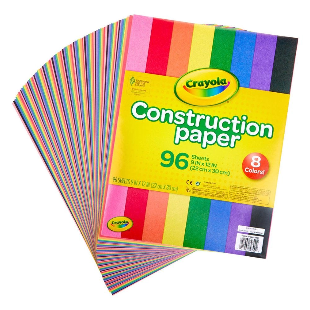 Construction Paper Sheets - 96 Pcs