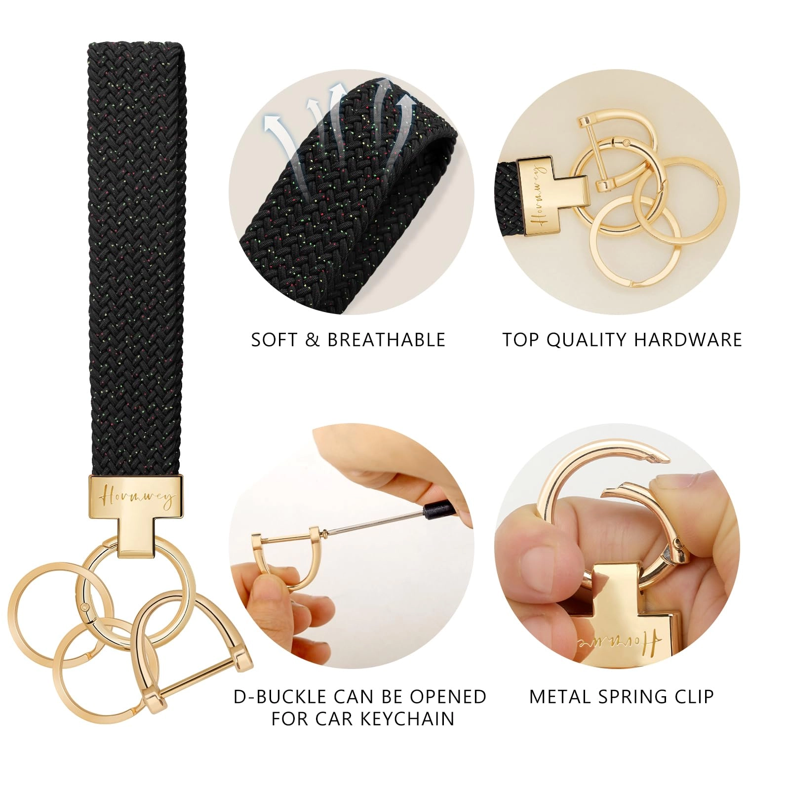 Elastic Wristlet Keychain - Fun