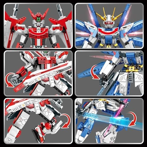 Mech Building Blocks Set - 913 Pieces Dual Mech