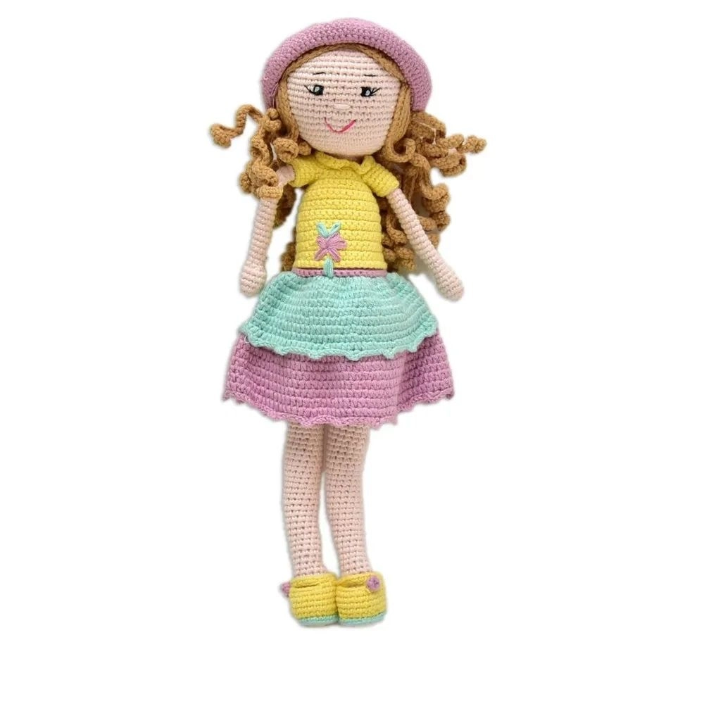 Happy Threads Cecilia Doll - 15 Inches Handmade Crocheted Ages 6 months+