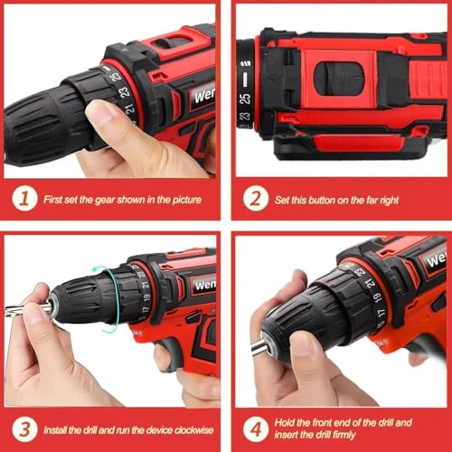 Cordless Drill Set - 1.5 Amp Hours