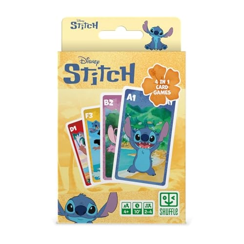 4-in-1 Stitch Card Game - Lilo & Stitch 7 Families