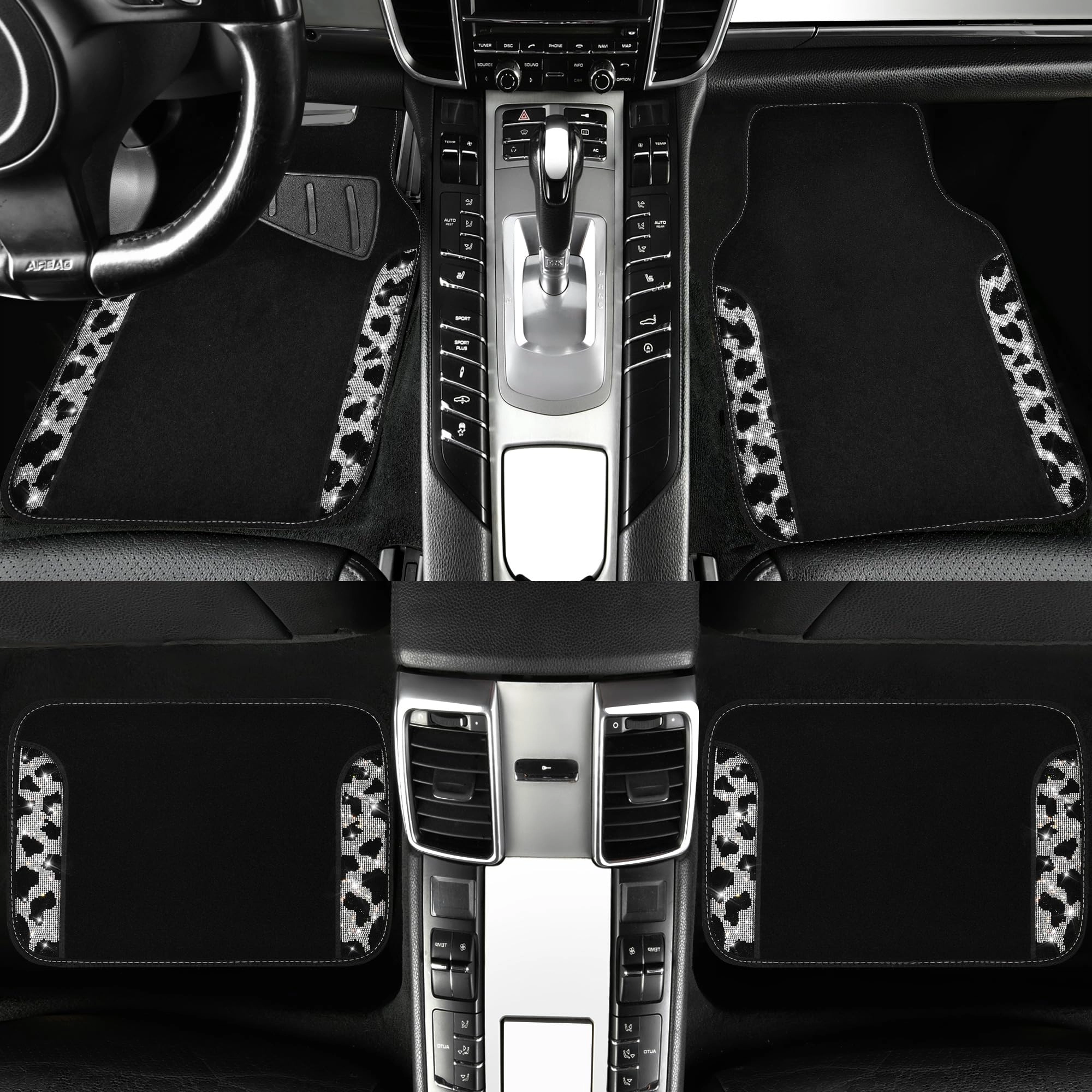 Bling Diamond Car Mats - 4.0 Count Universal Fit