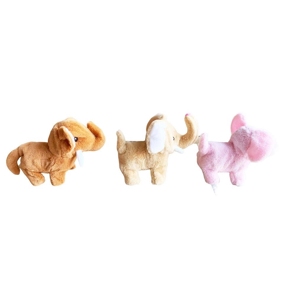 Electronic Walking Plush Elephant - Color May Vary 1 Pc