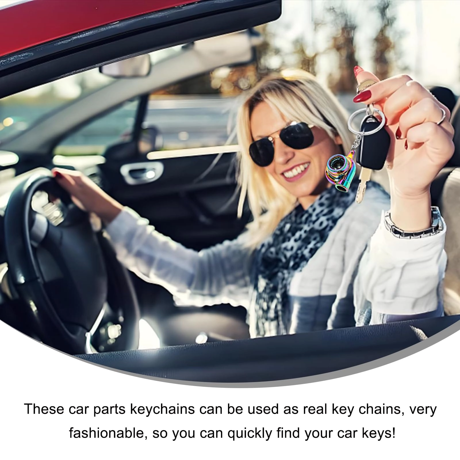 Car Parts Model Key Chains Set