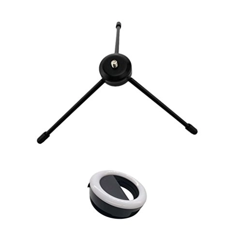 LED Ring Flash Fill Light - 85mm + Tripod Stand - Metal