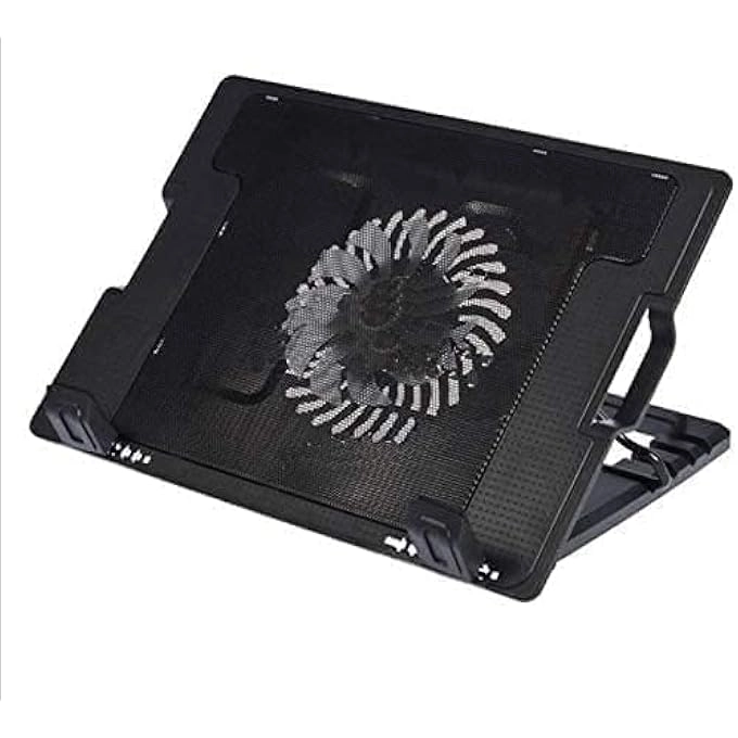 Laptop Cooling Pad Stand - Quiet Fan Height Adjustable USB Interfaces