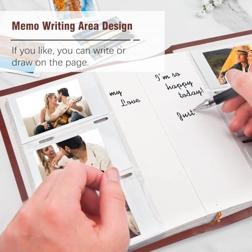 2x3" 180 Pockets Faux Leather Photo Album