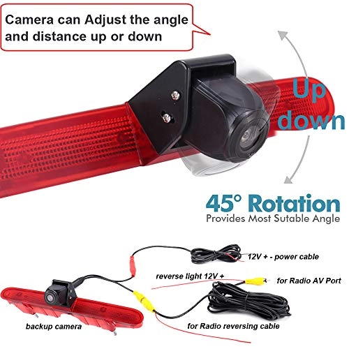 Brake Light Reversing Camera + Rear View Mirror Monitor - Night vision 628 x 586 pixels